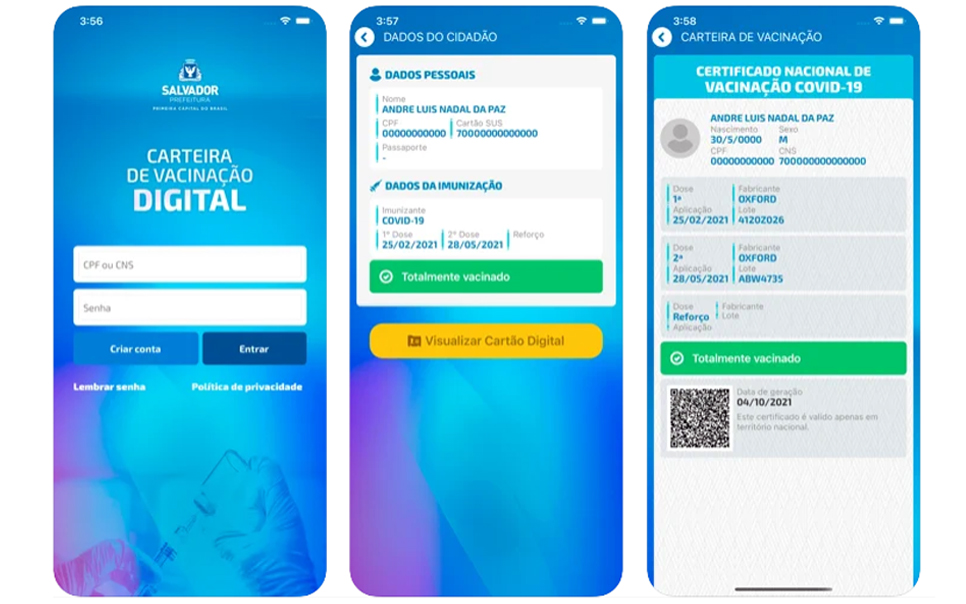 Salvador lança aplicativo ‘Passaporte da Vacina’ para iOS; veja como usar